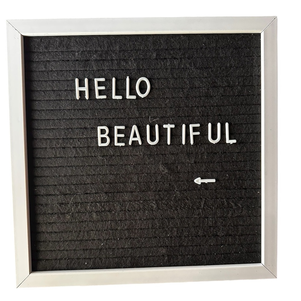Black Letter Board with White Frame